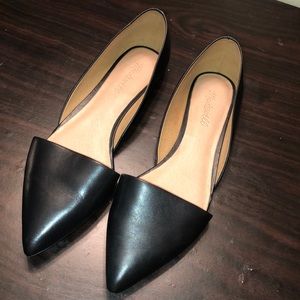 Madewell D’Orsay Flat Black Leather